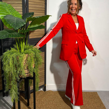 Veste de mode pour femmes et pantalon en deux pièces