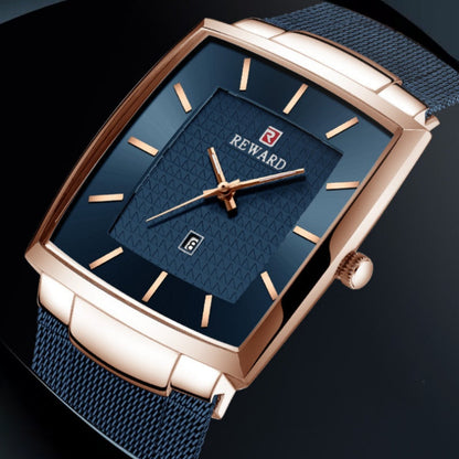 Men’s Ultra-thin Square Mesh Belt Quartz Watch