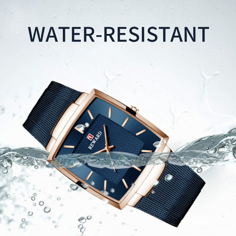 Men’s Ultra-thin Square Mesh Belt Quartz Watch