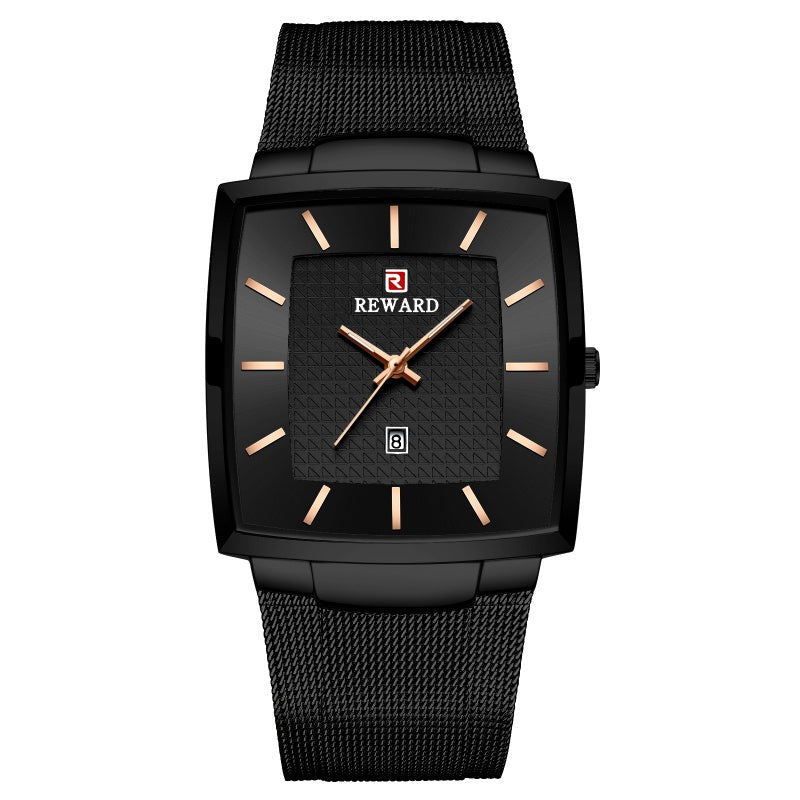 Men’s Ultra-thin Square Mesh Belt Quartz Watch