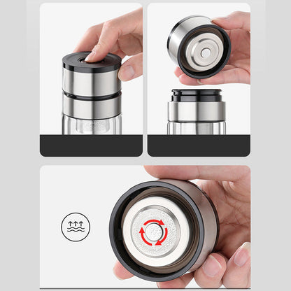 Double Wall Borosilicate Portable Tea Cup