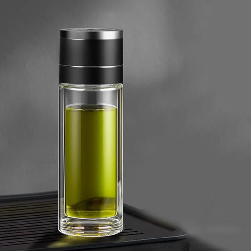 Double Wall Borosilicate Portable Tea Cup