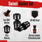 15pcs 3/8" Shallow Impact Universal Joint Socket Set