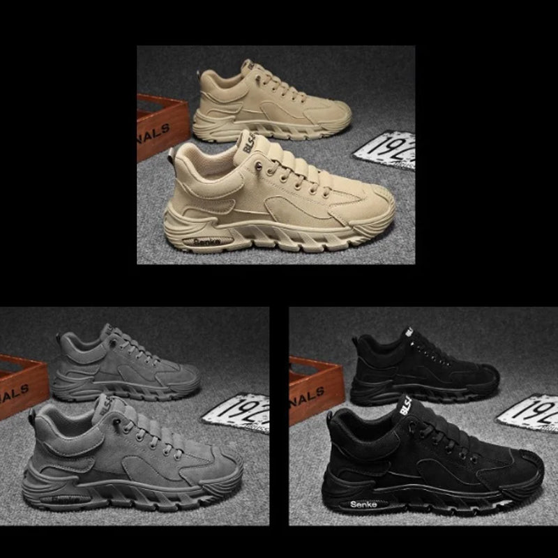 ☄️Offres spéciales du printemps🎉Chaussures de marche décontractées antidérapantes à semelle épaisse pour hommes