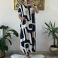 Women's Trendy Print Short Sleeve Loose Fit Dress
