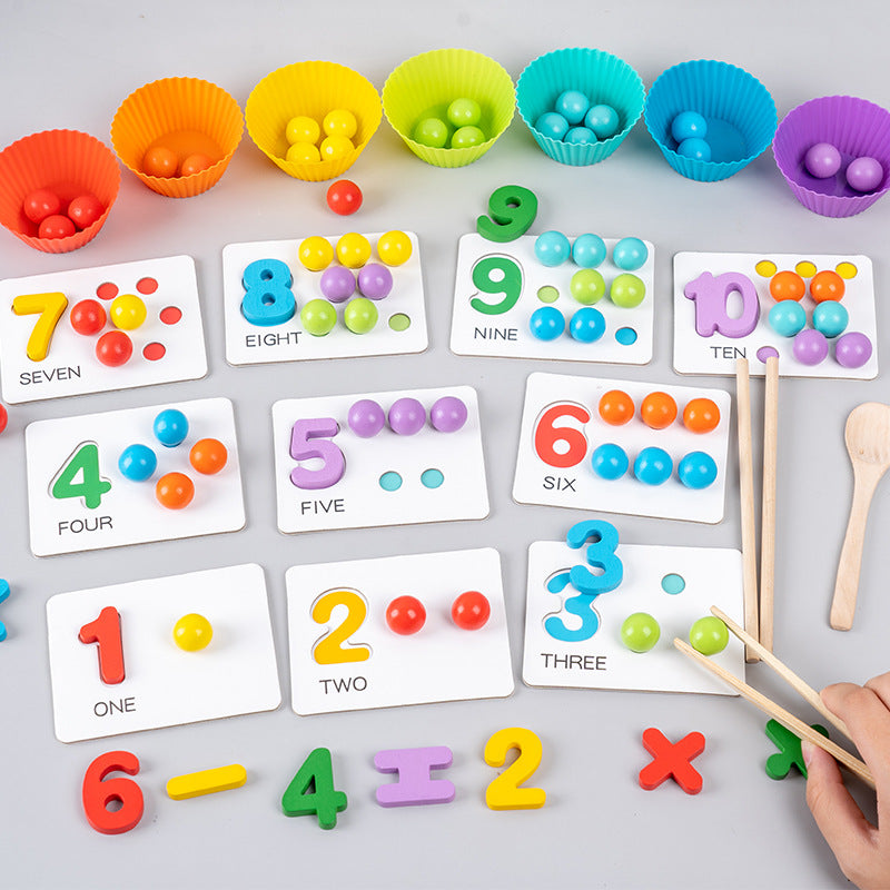 🏅Montessori Clip Bead Math Toy Set