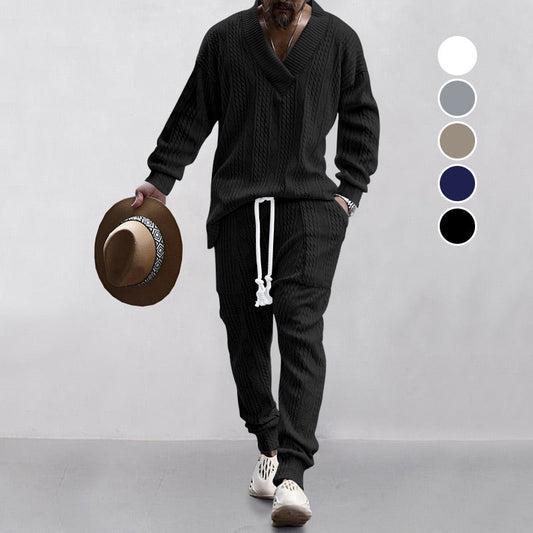 💥Arrived Today-SAVE50%💥Men's 2-Piece V-Neck Baggy Sweatshirt & Joggers Set