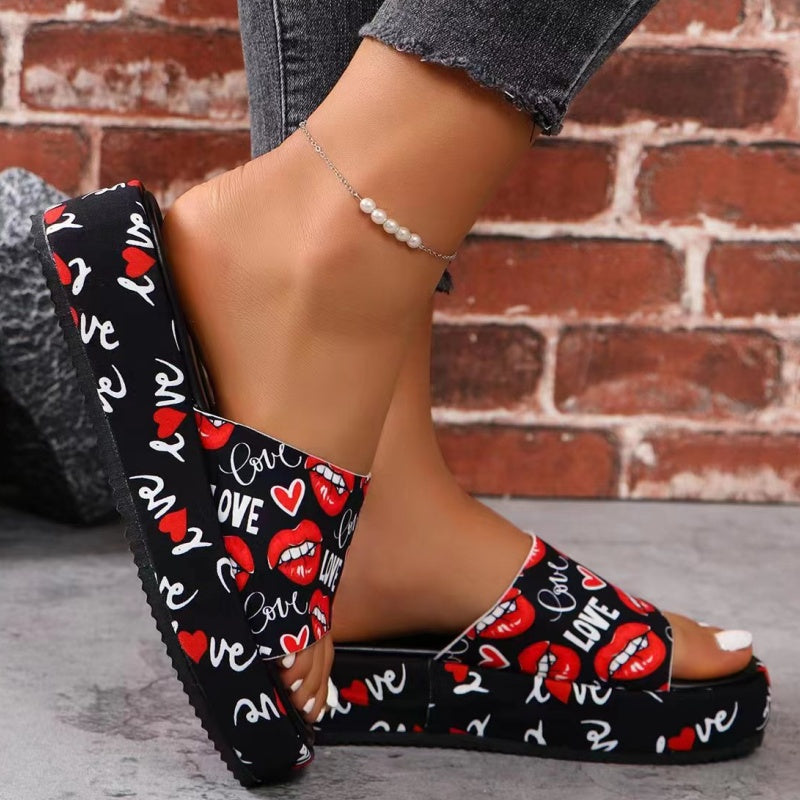Non-slip, Sweat-Absorbing Platform Slippers