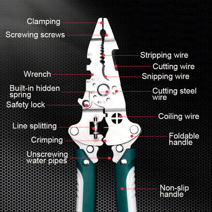 Multi-functional Foldable Non-slip Wire Stripping Pliers