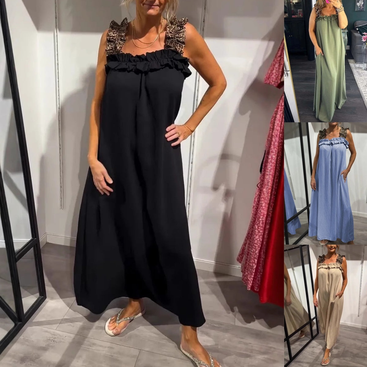 💖Women's Casual Sleeveless Maxi Dress with Pockets