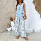 🌺Women's Trendy Print 2 Piece Outfits Sleeveless Top & Pants