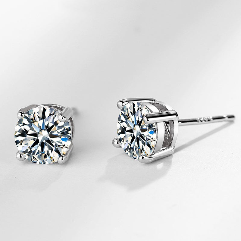 💎Captivatingly💎Sparkling Moissanite Round Stud Earrings✨