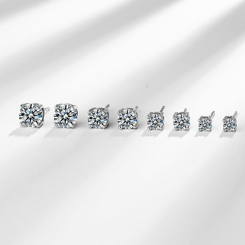 💎Captivatingly💎Sparkling Moissanite Round Stud Earrings✨