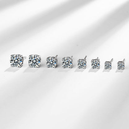 💎Captivatingly💎Sparkling Moissanite Round Stud Earrings✨