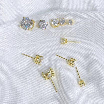 💎Captivatingly💎Sparkling Moissanite Round Stud Earrings✨