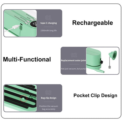 💥Portable Handheld Vacuum Food Preservation Packaging and Laminating Machine🍃