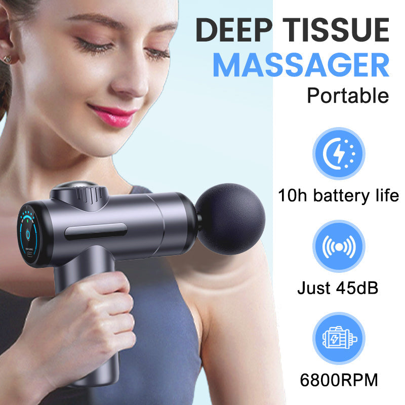 💥Portable Deep Tissue Massager with 6 Speeds & 4 Heads🎁