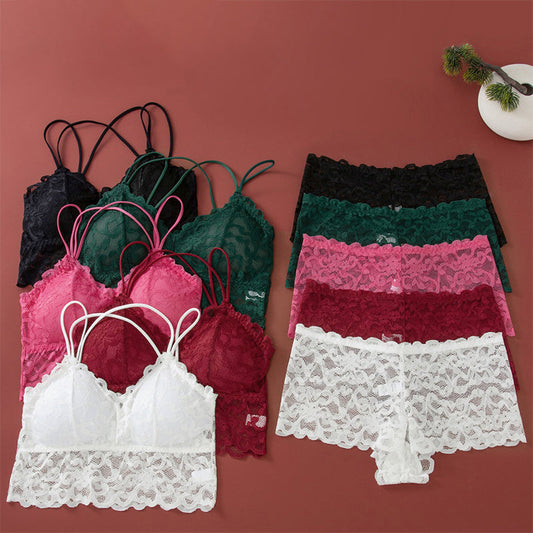 ⏳ Limited time 50% off! 💥Women's Lace Bralette and Panty Set（The more you buy, the higher the discount）