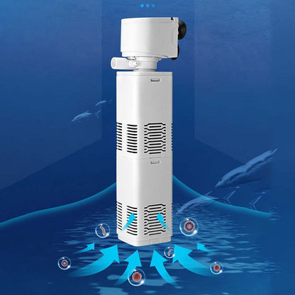 4-in-1 Aquarium Filter - Filtration, Aeration, Waste Removal, Water Pumping