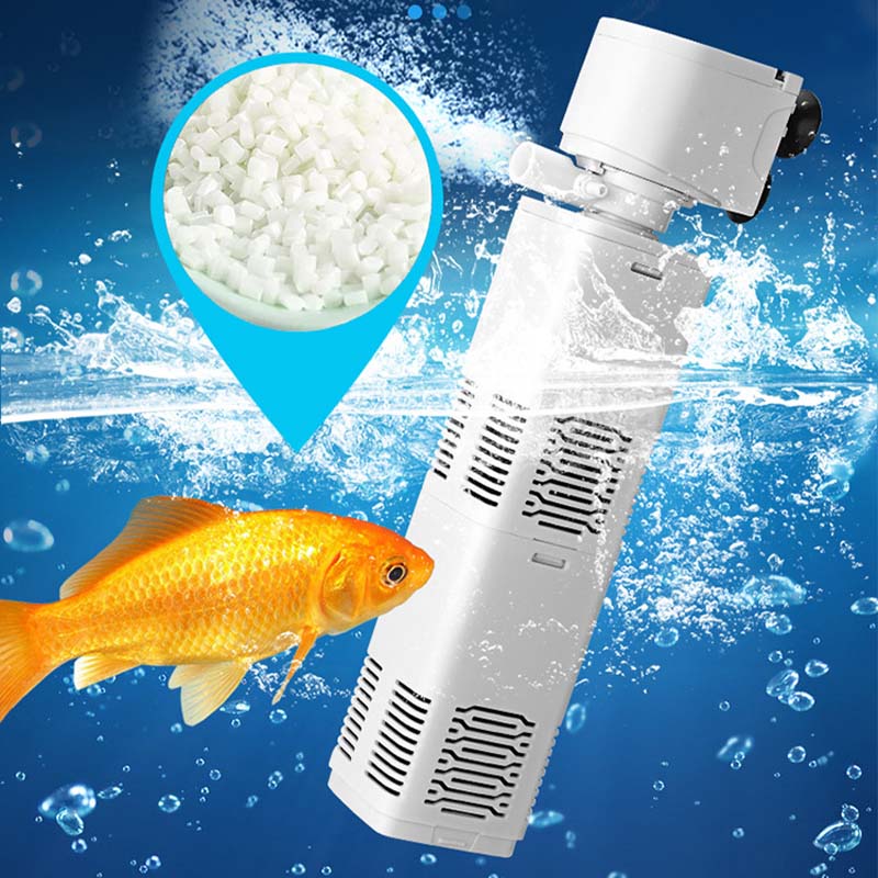 4-in-1 Aquarium Filter - Filtration, Aeration, Waste Removal, Water Pumping