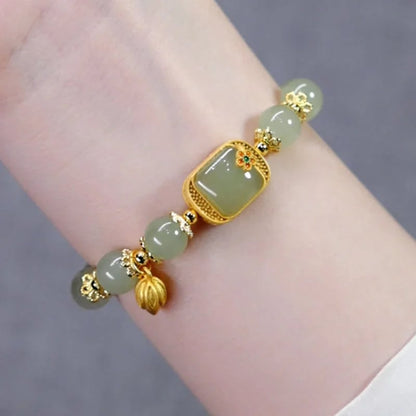 💥HOT SALE🌿Hotan Jade Beaded Bracelet