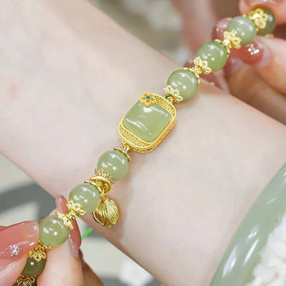 💥HOT SALE🌿Hotan Jade Beaded Bracelet