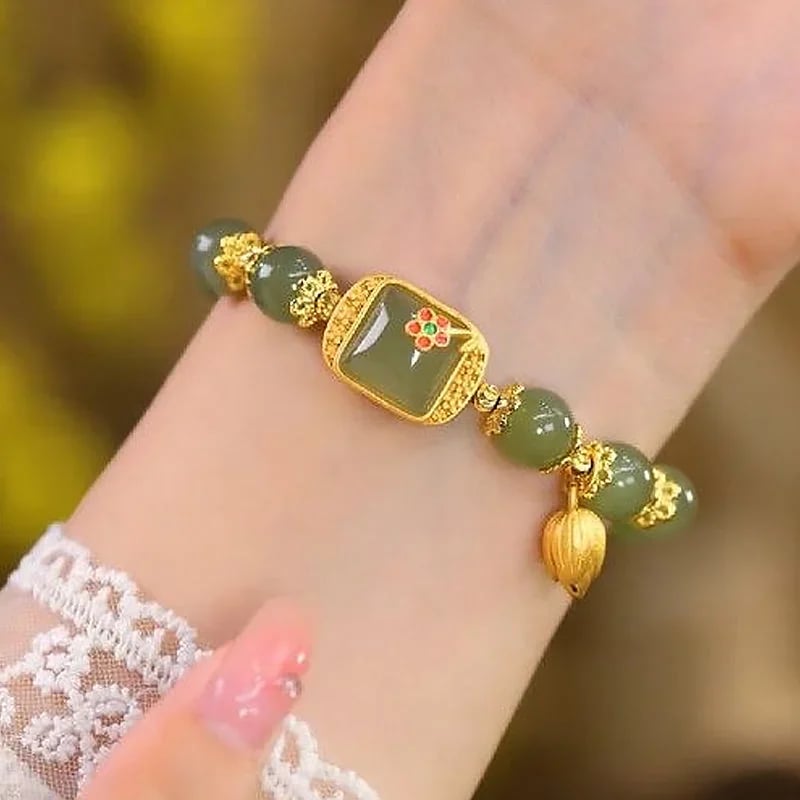 💥HOT SALE🌿Hotan Jade Beaded Bracelet