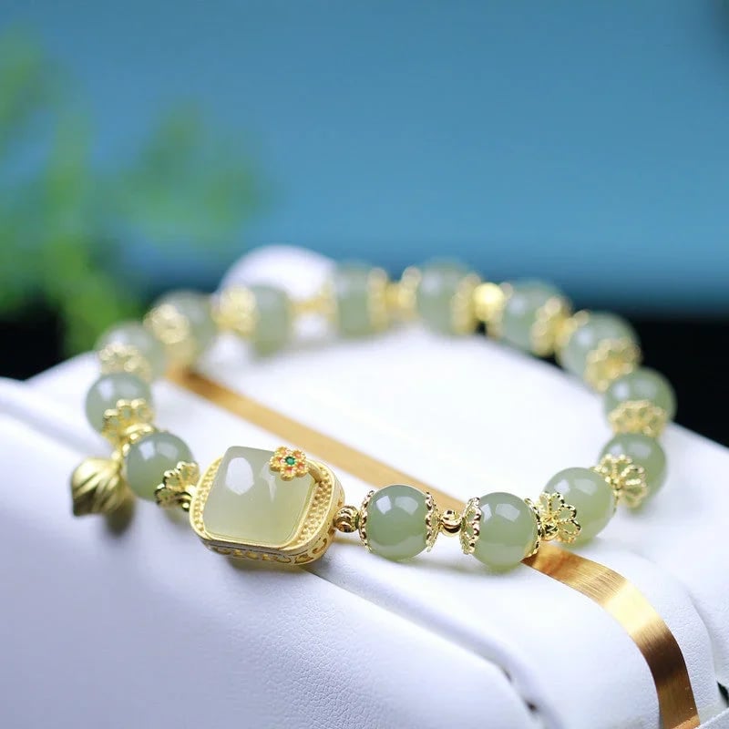 💥HOT SALE🌿Hotan Jade Beaded Bracelet