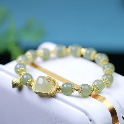 💥HOT SALE🌿Hotan Jade Beaded Bracelet
