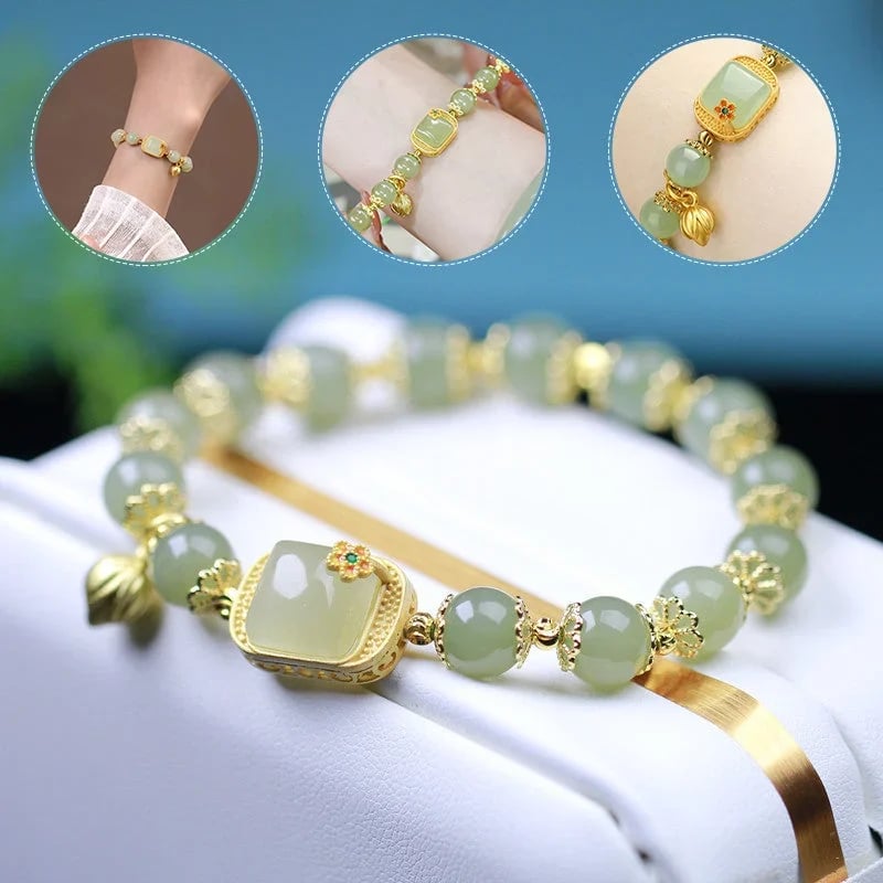 💥HOT SALE🌿Hotan Jade Beaded Bracelet