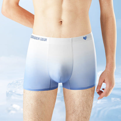 Best Gift - Men's Fashion Gradient Thin Ice Silk Medium Waisted Panties