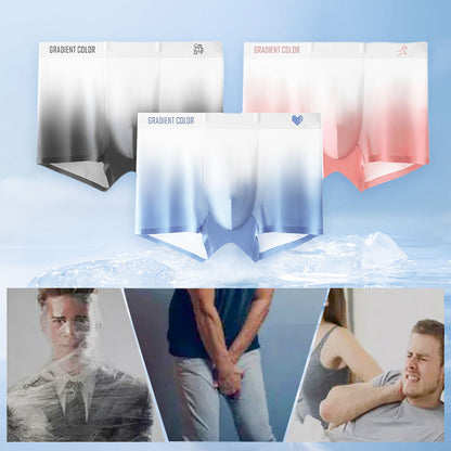 Best Gift - Men's Fashion Gradient Thin Ice Silk Medium Waisted Panties