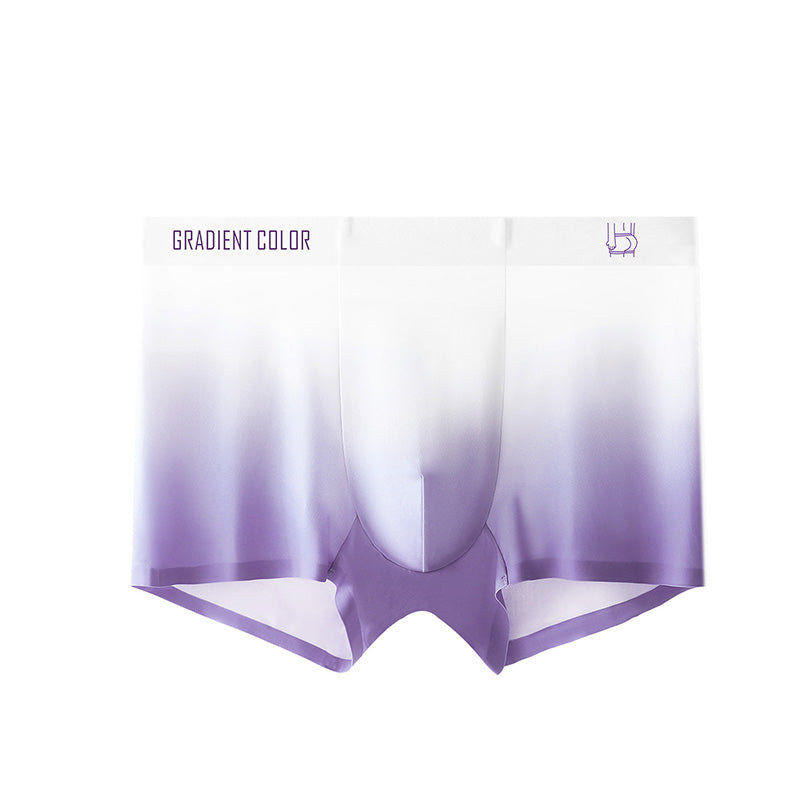 Best Gift - Men's Fashion Gradient Thin Ice Silk Medium Waisted Panties