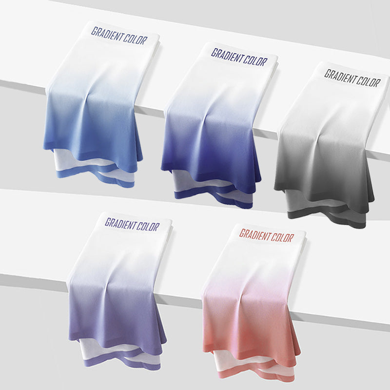 Best Gift - Men's Fashion Gradient Thin Ice Silk Medium Waisted Panties