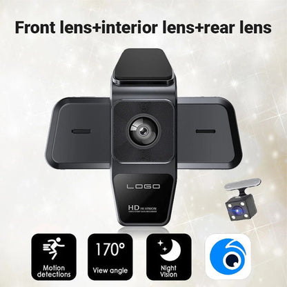 🔥2025 new hot sale🔥 HD 3-Lens Night Vision Wide Angle Dash Cam