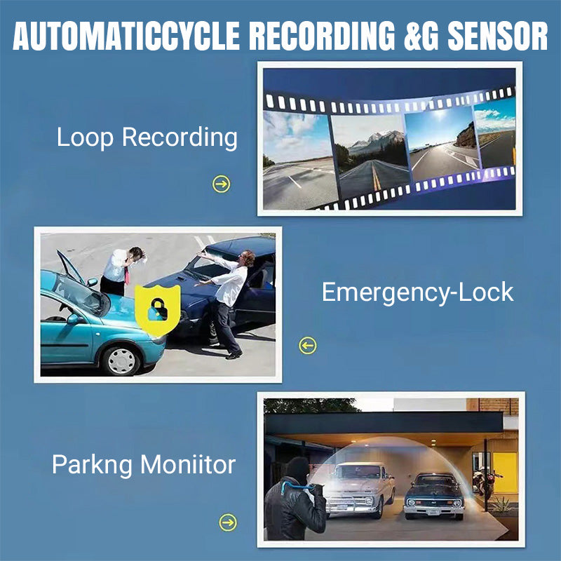 🔥2025 new hot sale🔥 HD 3-Lens Night Vision Wide Angle Dash Cam