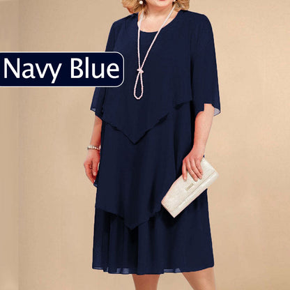 Plus Size Layered Midi Dress
