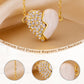 ✨ New Couple Necklace 2025 📿💖Premium Gold Diamond Magnetic Heart Necklace