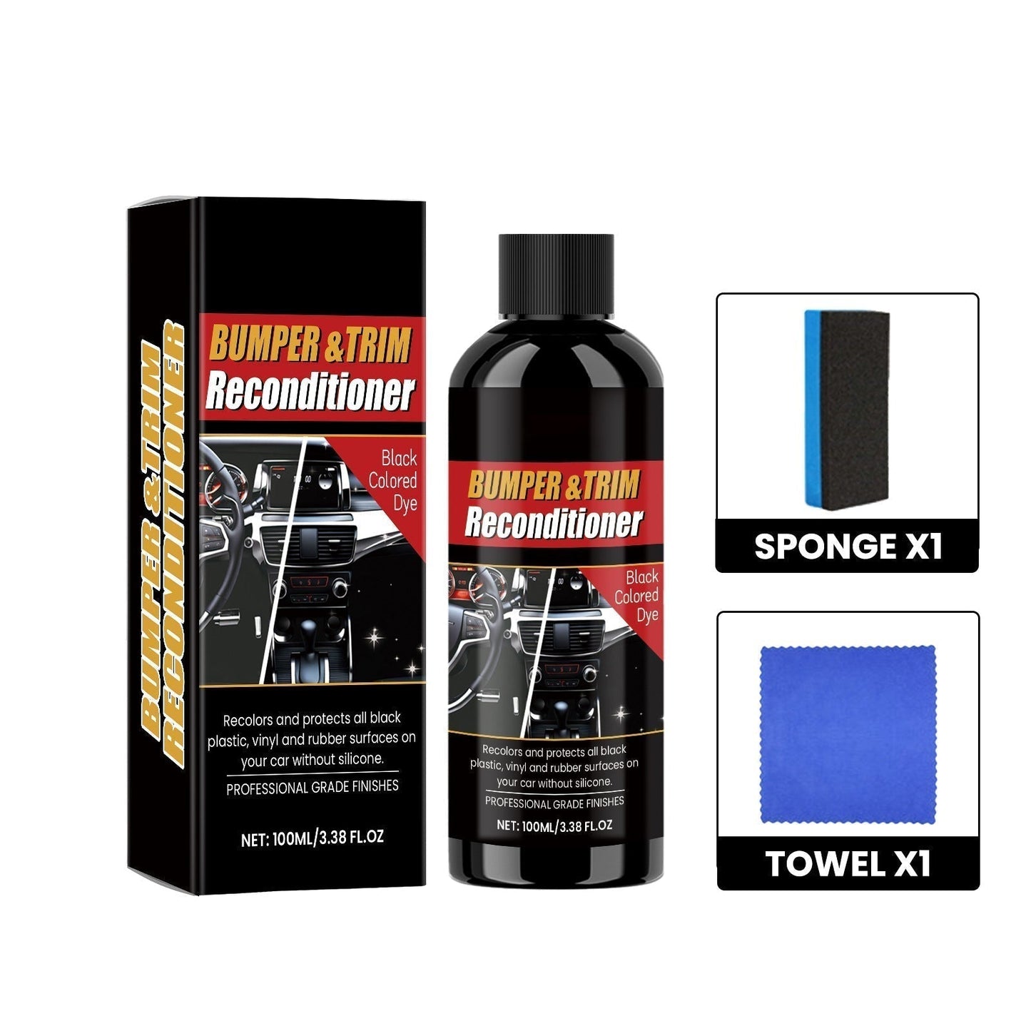 🎉Buy 2 Get 1 Free🎉Car Black Plastic Interior Restorer
