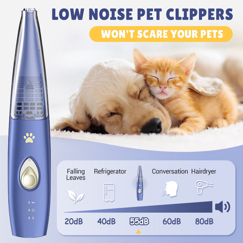 2-in-1 Pet Grooming Clipper with Vacuum