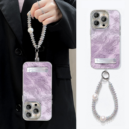 💜LAST DAY - 50% off💜Gradient Phone Case with Stand & Chain for iPhone Series