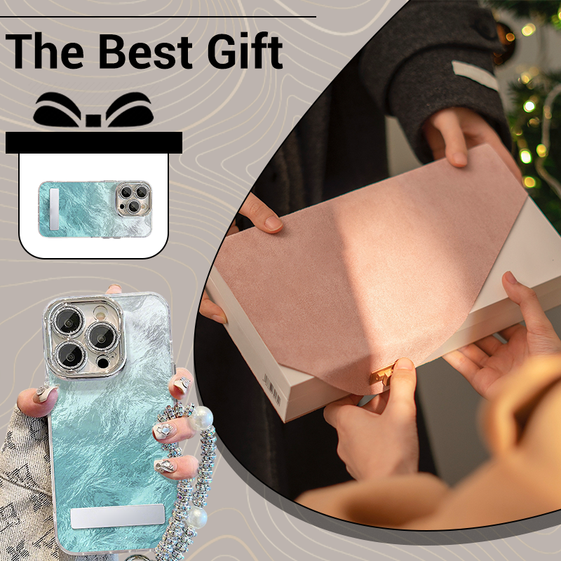 💜LAST DAY - 50% off💜Gradient Phone Case with Stand & Chain for iPhone Series