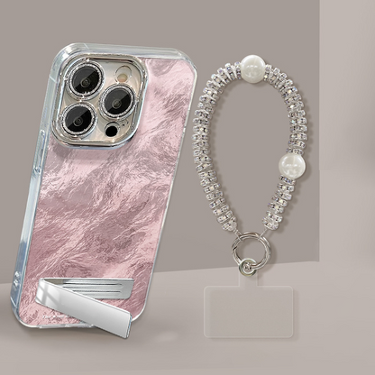 💜LAST DAY - 50% off💜Gradient Phone Case with Stand & Chain for iPhone Series