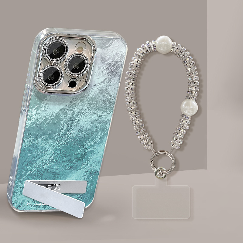 💜LAST DAY - 50% off💜Gradient Phone Case with Stand & Chain for iPhone Series