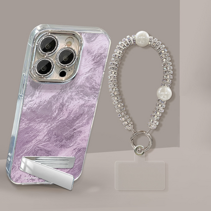 💜LAST DAY - 50% off💜Gradient Phone Case with Stand & Chain for iPhone Series