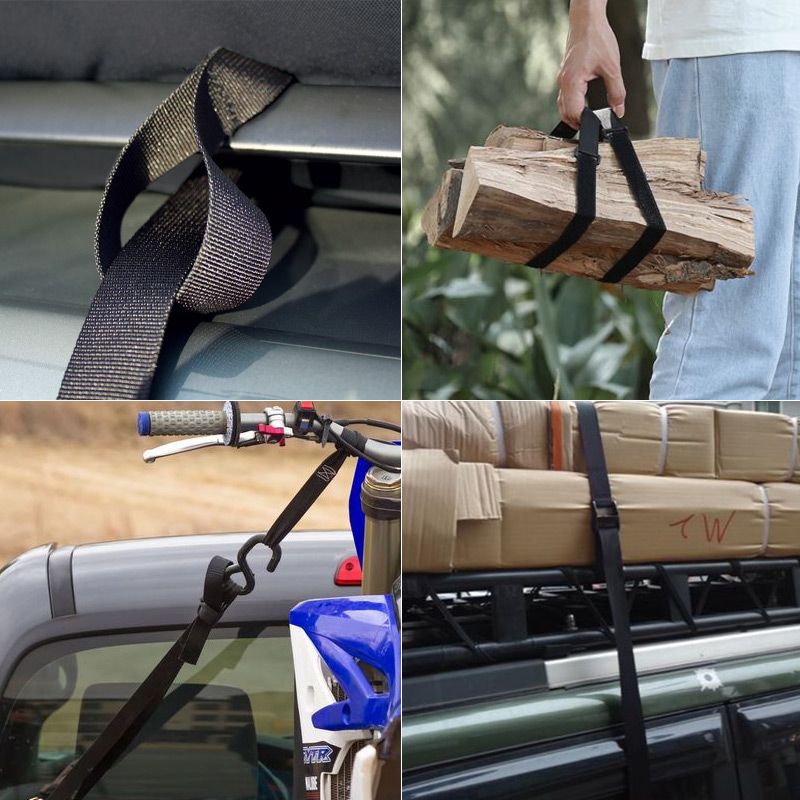 Pousbo® Heavy-Duty Ratchet Strap Cargo Binding Belt