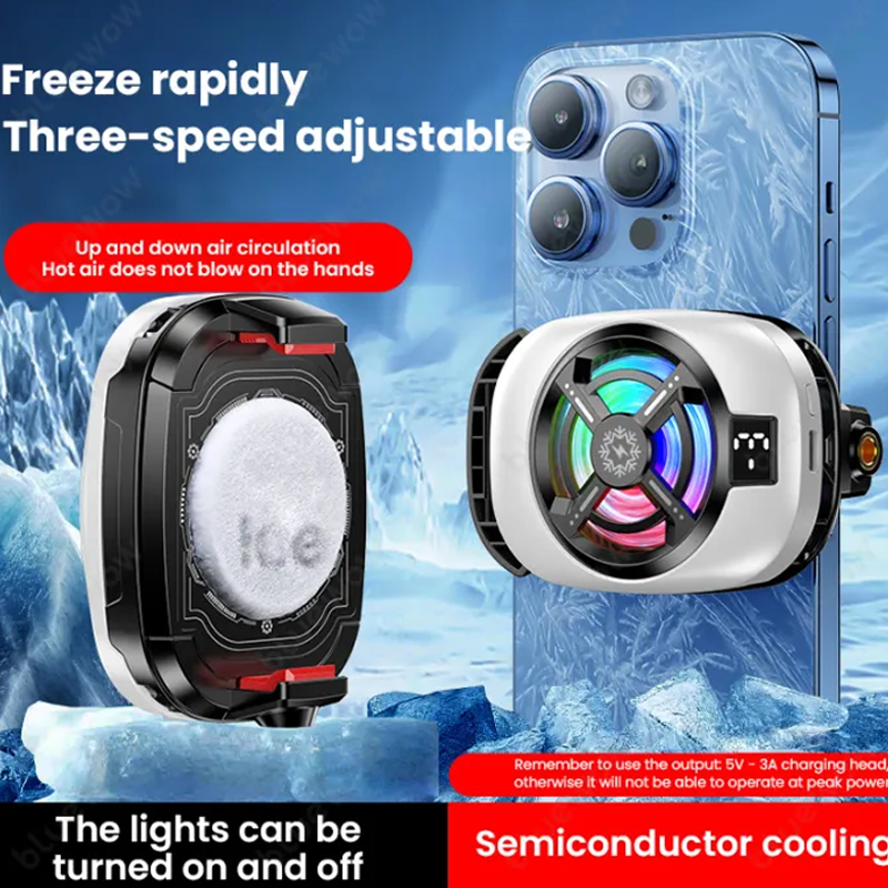 🔥2025 Essential for mobile phones🔥Fast Cooling 3-Speed Adjustable Portable Phone Cooler
