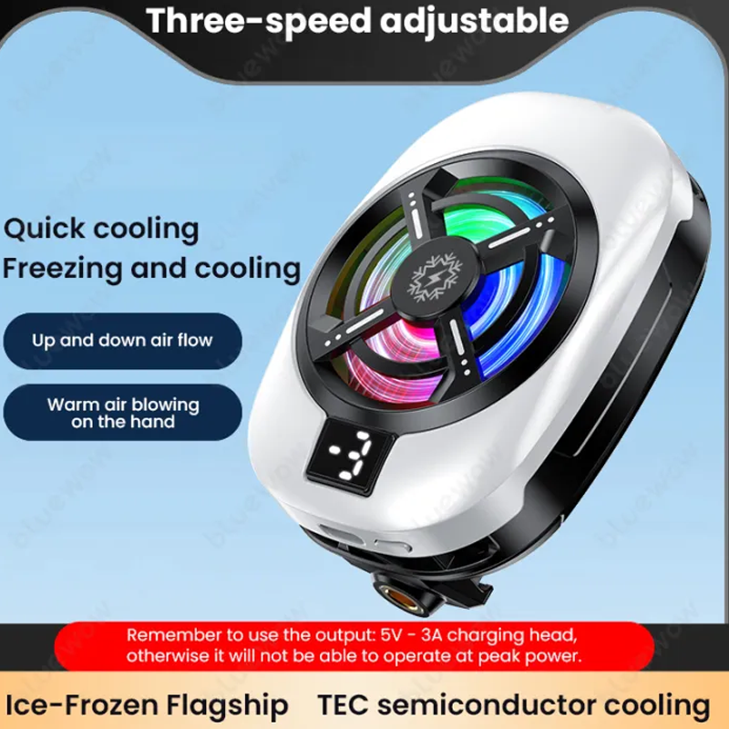 🔥2025 Essential for mobile phones🔥Fast Cooling 3-Speed Adjustable Portable Phone Cooler