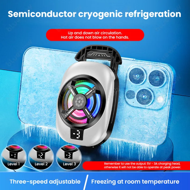 🔥2025 Essential for mobile phones🔥Fast Cooling 3-Speed Adjustable Portable Phone Cooler