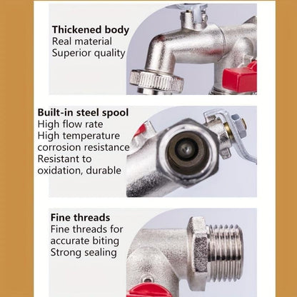 🔥Last Day 50% OFF🔥Universal Stainless Steel Double Outlet Garden Water Faucet